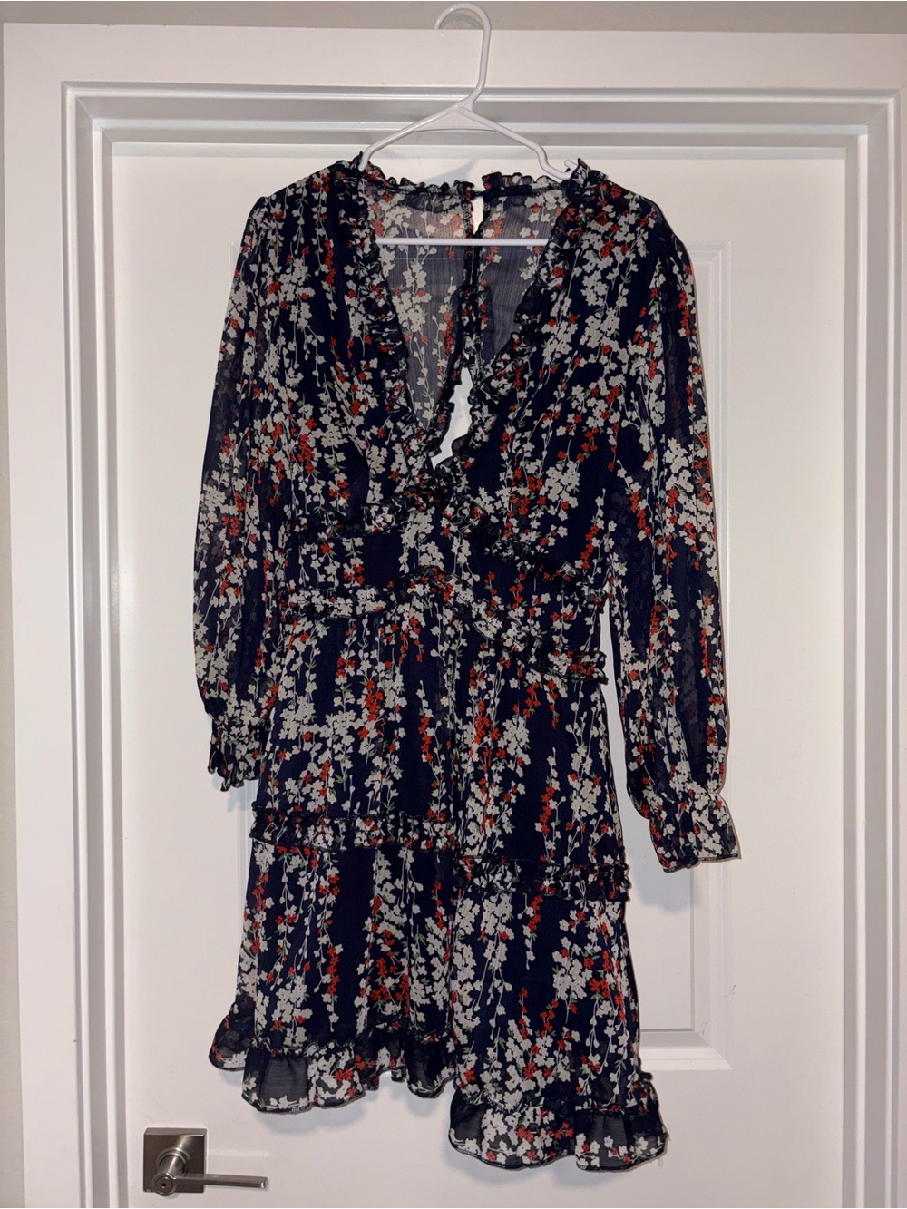 Red, White, and Blue Flower Dress